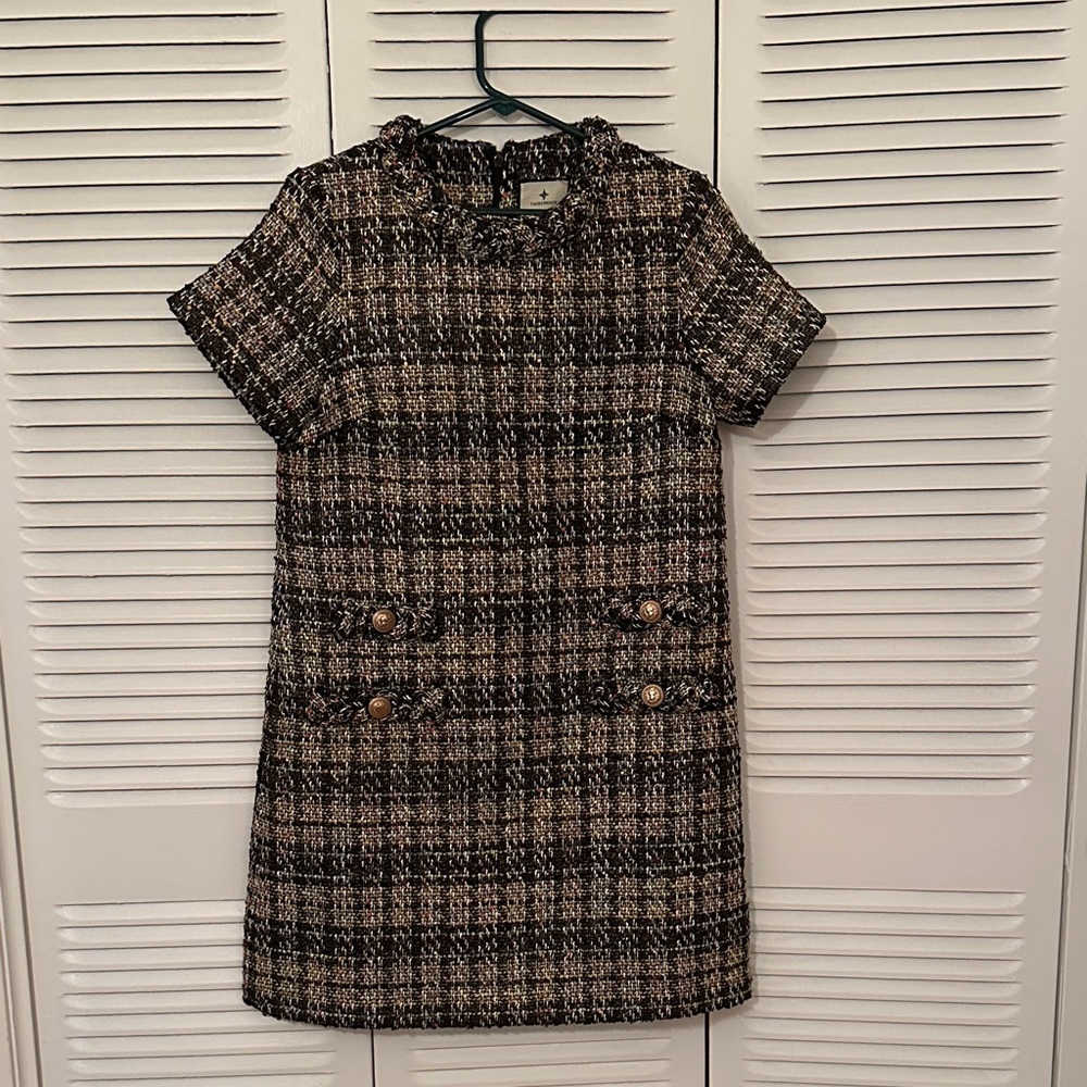 Tuckernuck Black and Brown Tweed Mini Dress